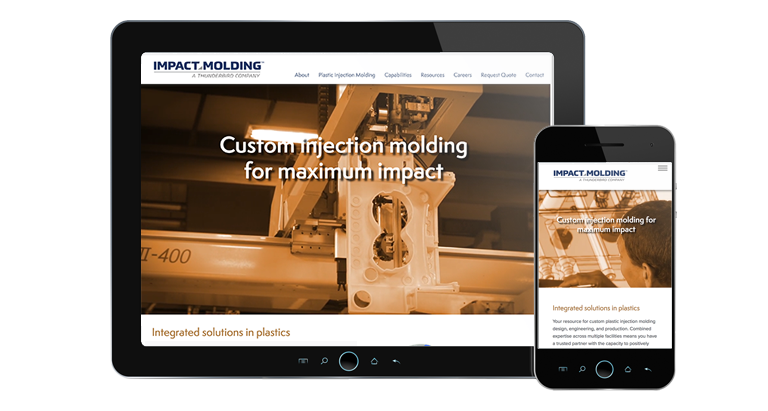 Impact Molding Site design on devices